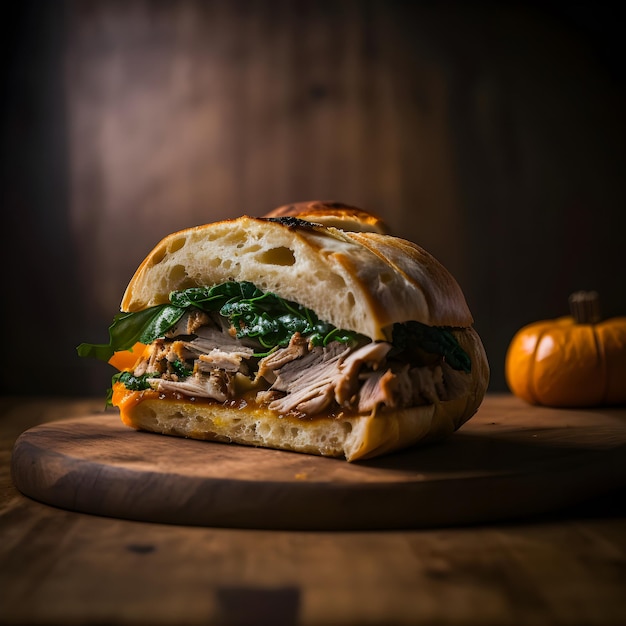 Vier de smaak van Italië met onze Porchetta sandwich fotocollectie.