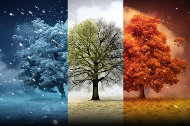 Foto vier seizoenen per jaar