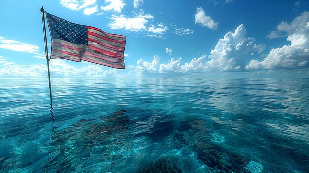 Vierde Juli Feesten vieren met Amerika's trotse vlag