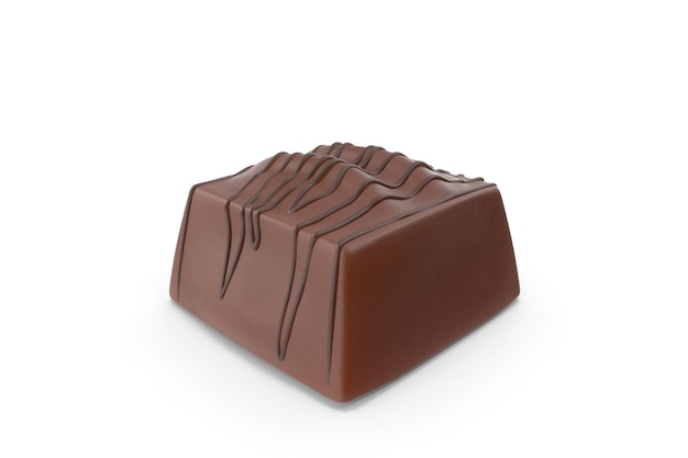 Vierkant chocolade snoep met chocolade lijn pops