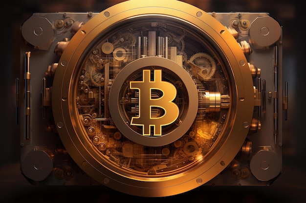 Vierkant gevormd bitcoin-logo