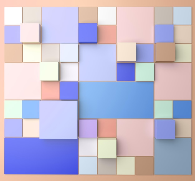 Vierkante achtergrond met pastelkleuren