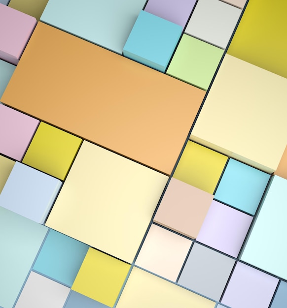 Vierkante achtergrond met pastelkleuren