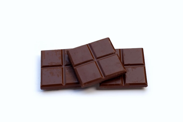 Vierkante koekjes in donkere chocolade