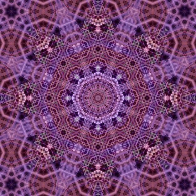 Vierkante naadloze patronen Kaleidoscooppatroon is symmetrisch
