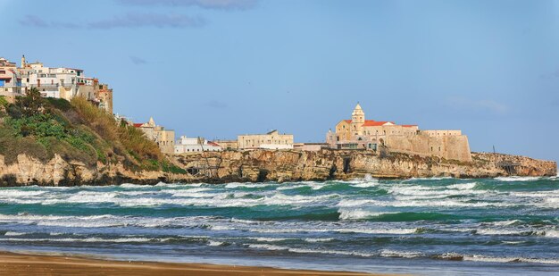 Vieste and Pizzomunno beach view