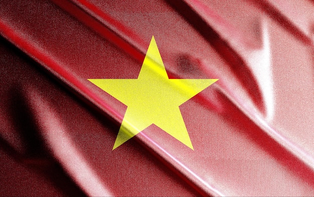 Vietnam 3d flag, beautiful country flag in the world, background, banner, postr, abstract.