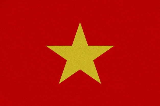 Foto bandiera del tessuto del vietnam