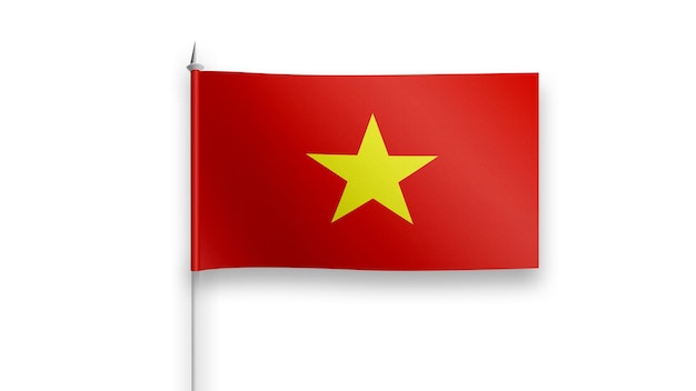 vietnam flag on a white background