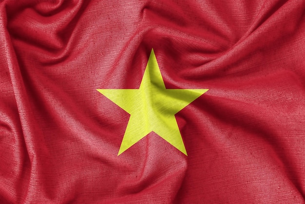 Vietnam land vlag achtergrond realistische zijden stof