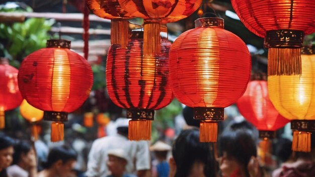 Vietnam lantern in market