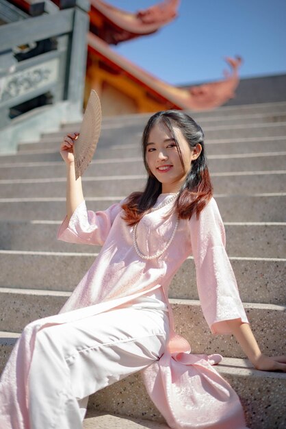 vietname girl with ao dai