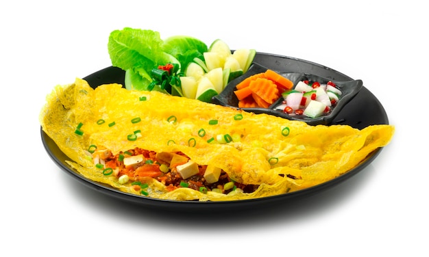 Vietnames Savory Crepe Banh xeos crêpes met de zoete geur van kurkuma