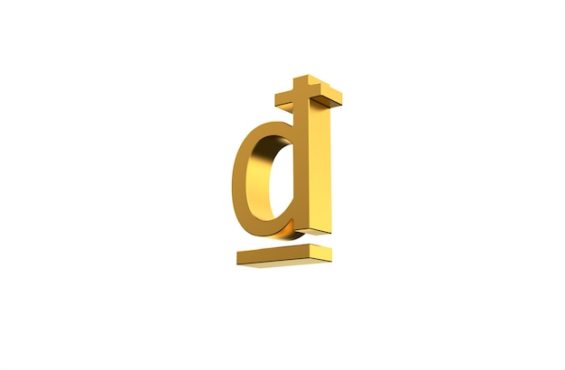 Vietnamese currency symbol dong in 3d