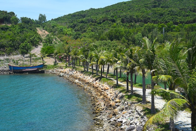 Vietnamese landscape on a tropical island