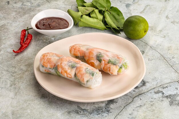 Vietnamese loempia met garnaal