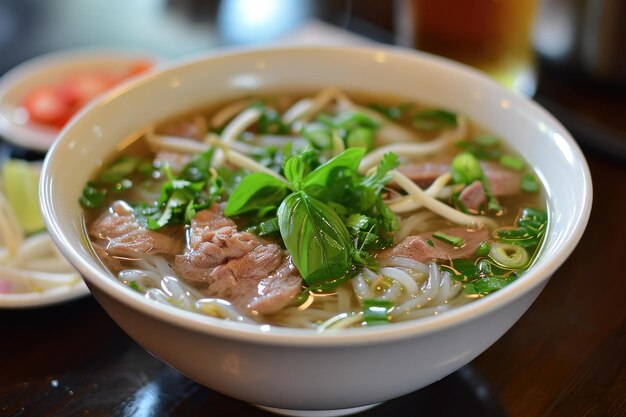 Vietnamese pho hartelijke noedelsop Een troostende kom Vietnamese pho noedelsup