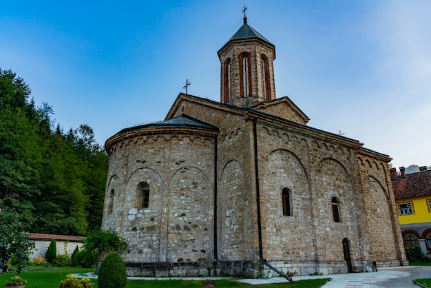 View at 13th century Raca monastery near Bajina Basta in Serbia