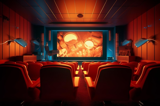 Photo view of 3d cinema elements