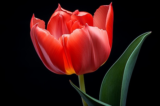 View of 3d tulip flower