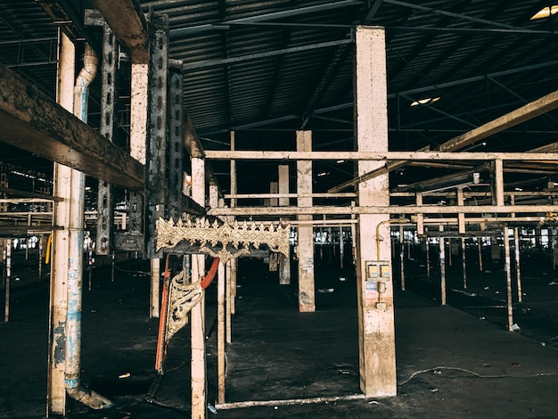 View of abandoned construction site