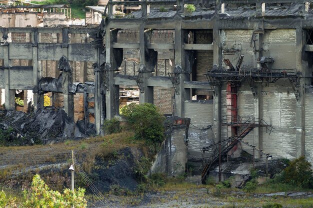 Photo view of abandoned factory