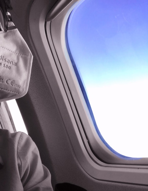 Photo view of airplane window