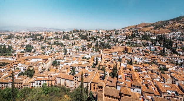 View of the Albaicín in Granada