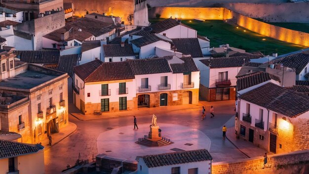 View of albarracin in evening