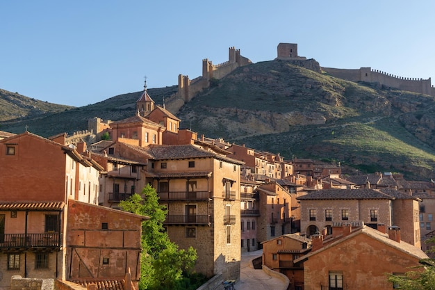 Photo view of albarracin national monument since 1961 spain