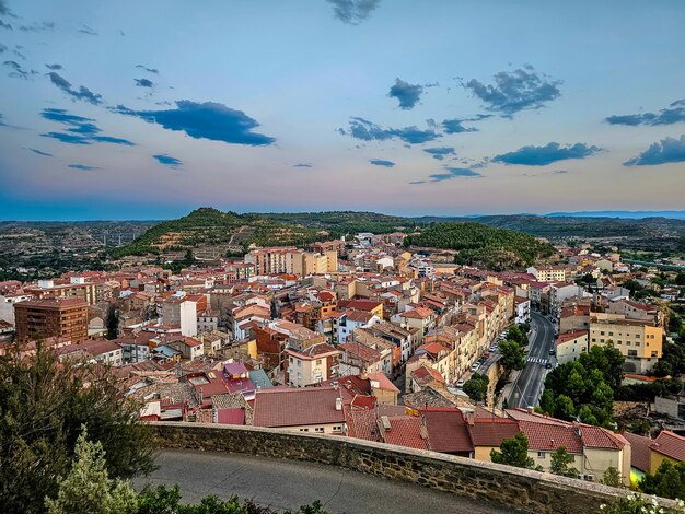 View of Alcaniz town in the province of Teruel Aragon