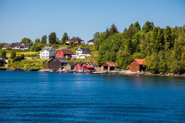 ノルウェーのオーレスンの景色