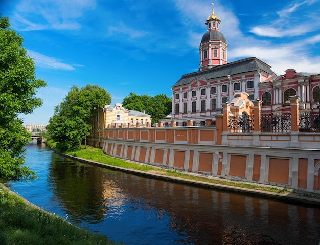 View of the Alexander Nevsky Lavra in St Petersburg