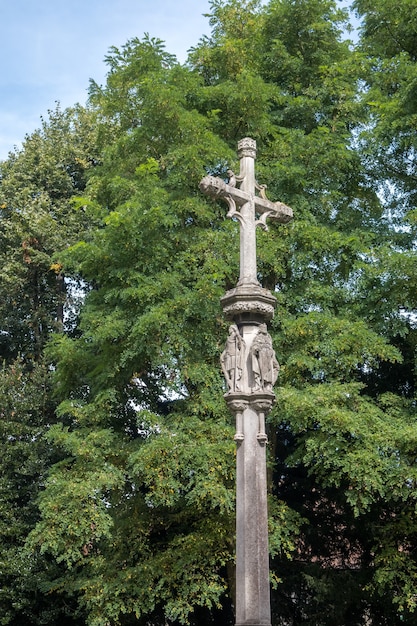View of All Saints Church cross in Maidstone on September 6 2021