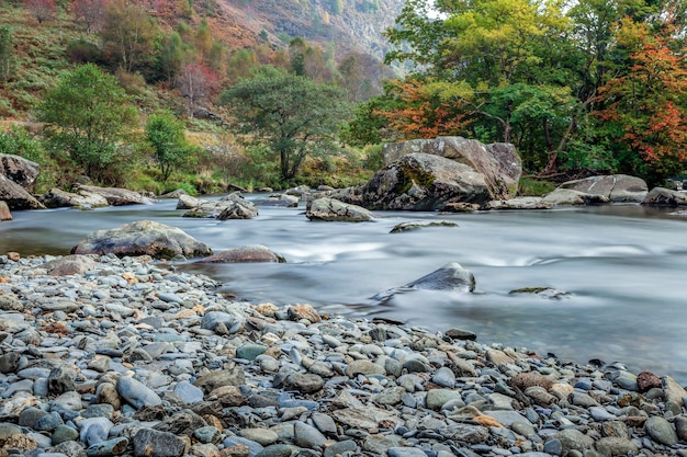 View along the Glaslyn River in Autumn