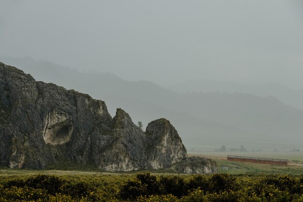 View of the Altai Mountains in the direction of Tyungur