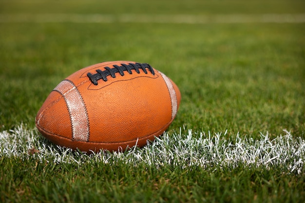 View of american football ball