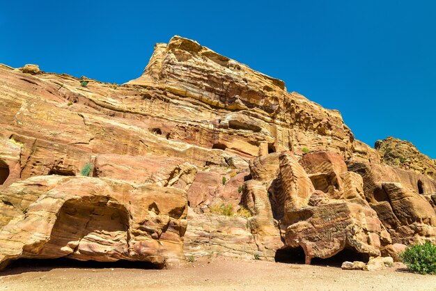 View of ancient tombs at Petra - Jordan