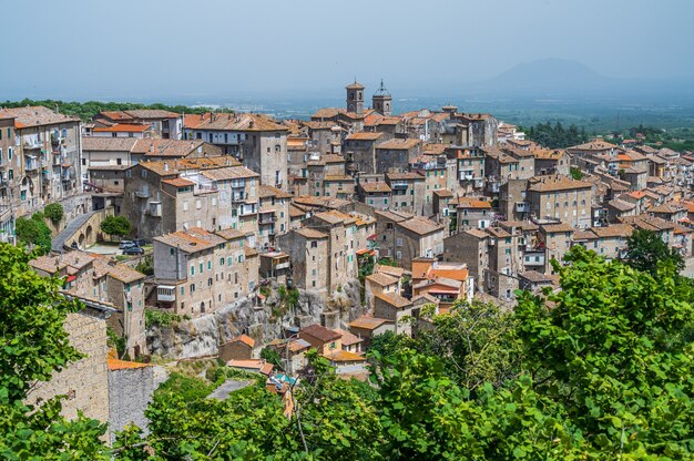 View of the ancient village of Caprarola, in Tuscia, Lazio, Italy