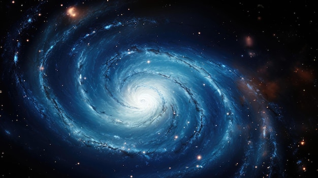 вид галактики Андромеды с ее спиральными руками, наполненными миллионами звезд