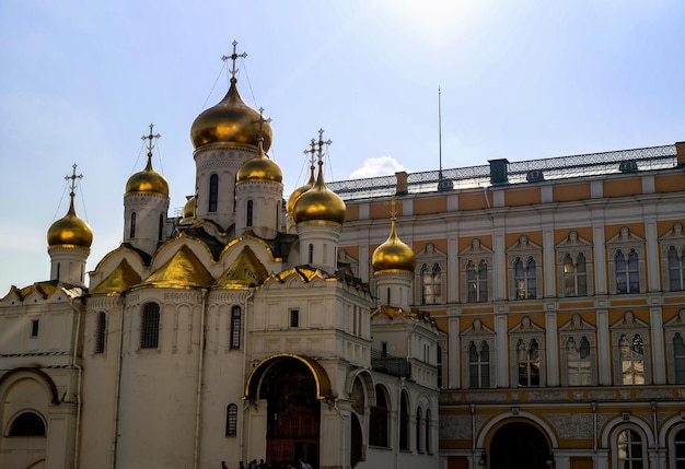 View of the Annunciation Cathedral Moscow Kremlin Russia