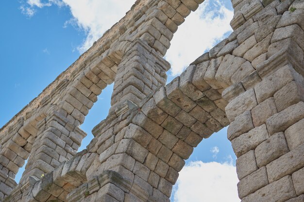 View of the aqueduct of Segovia, Spain