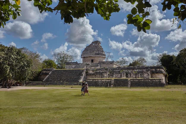 View of astronomical observatory of Chichen Itza #6