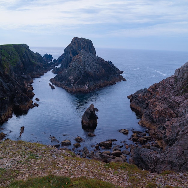 Photo view of atlantic coastline north republic ireland