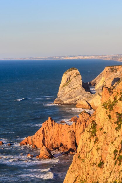 View of the Atlantic Ocean from Cabo da Roca Cabo da Roca or Cape Roca is westernmost cape of mainland Portugal continental Europe and the Eurasian land mass
