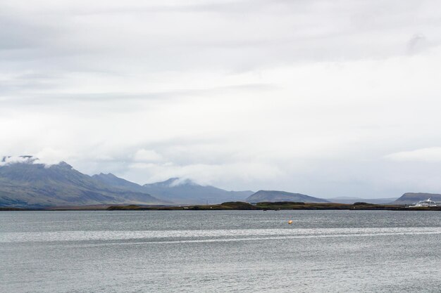 View of Atlantic ocean from Reykjavik city