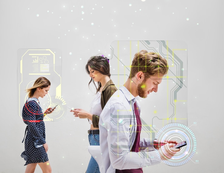 Photo view of automatic recognition software analyzing everyday subjects and entities
