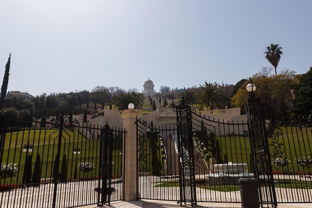 View of the Bahai garden terrace