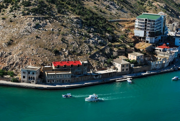 Photo view of the bay of balaklava in crimea ukraine