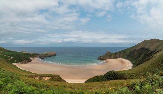 A view of the beach from the beach